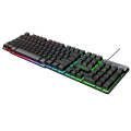iMICE AK-600 Wired USB Floating Keycap Characters Glow Backlit Gaming Keyboard(Black)