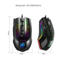 HXSJ J500 7 Keys RGB Programmable Display Screen Gaming Wired Mouse