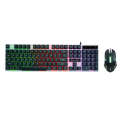 SHIPADOO D280 Wired RGB Backlight Mechanical Feel Suspension Keyboard + 3D Cool Mouse Kit for Lap...