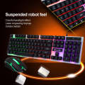 SHIPADOO D280 Wired RGB Backlight Mechanical Feel Suspension Keyboard + 3D Cool Mouse Kit for Lap...