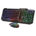 SHIPADOO D620 104-key Wired RGB Color Cracked Backlight Gaming Keyboard Mouse Kit for Laptop, PC