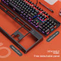 YINDIAO K300 USB Detachable Panel Mechanical Lighting Blue Shaft Gaming Wired Keyboard (Pink)