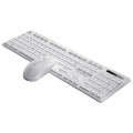 YINDIAO V3 Max Business Office Silent Wireless Keyboard Mouse Set (White)