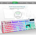 TX300 Mechanical Feel Backlight Punk Wired Keyboard Mouse Set (White)