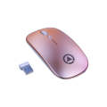 YINDIAO A2 2.4GHz 1600DPI 3-modes Adjustable Wireless Silent Mouse, Battery Powered(Rose Gold)