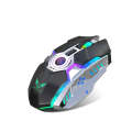 ZERODATE T30 2.4GHz 2400DPI Three-speed Adjustable RGB Backlight Wireless Optical Mouse (Black)