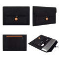 ND06 Multi-purpose Felt Button Laptop Inner Bag for 12.5 inch Laptop(Black)