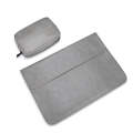 PU01S PU Leather Horizontal Invisible Magnetic Buckle Laptop Inner Bag for 15.4 inch laptops, wit...
