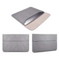 PU01S PU Leather Horizontal Invisible Magnetic Buckle Laptop Inner Bag for 15.4 inch laptops, wit...