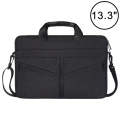 13.3 inch Breathable Wear-resistant Fashion Business Shoulder Handheld Zipper Laptop Bag with Sho...