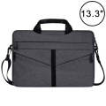 13.3 inch Breathable Wear-resistant Fashion Business Shoulder Handheld Zipper Laptop Bag with Sho...