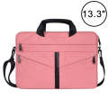 13.3 inch Breathable Wear-resistant Fashion Business Shoulder Handheld Zipper Laptop Bag with Sho...