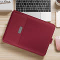 4 in 1 Universal Waterproof PU Leather Laptop Liner Bag with Handle & Stand & Pen Holder + 2 Wind...