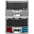 For Macbook Pro 13 inch 2021 A2338 C-side Cover + UK Edition Key Board (Grey)