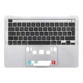 For Macbook Pro 13 inch 2021 A2338 C-side Cover + UK Edition Key Board (Silver)