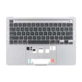 For MacBook Pro Retina 13 inch A2289 2020 C-side Cover + US Edition Key Board (Silver)