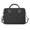 WiWU 15.4 inch Shockproof Dropproof Fashion Slim Shoulder Laptop Bag Handbag (Black)