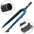 TOSEEK Ultra Light 26 Inch 385mm Mountain Bike Full Carbon Front Fork Straight Tube Disc Brake(Blue)