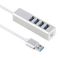 5Gbps Super Speed Self / Bus Power 4 Ports USB 3.0 HUB (Silver)