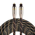 5m OD6.0mm Gold Plated Metal Head Woven Net Line Toslink Male to Male Digital Optical Audio Cable