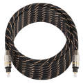 10m OD6.0mm Gold Plated Metal Head Woven Net Line Toslink Male to Male Digital Optical Audio Cable