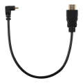 30cm 4K HDMI Male to Micro HDMI Positive Angled Male Gold-plated Connector Adapter Cable