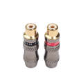 REXLIS TR026-1 2 PCS RCA Female Plug Audio Jack Gold Plated Adapter for DIY Audio Cable & Video c...
