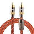 EMK TZ/A 1m OD8.0mm Gold Plated Metal Head RCA to RCA Plug Digital Coaxial Interconnect Cable Aud...