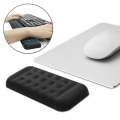 Mechanical Keyboard Wrist Rest Memory Foam Mouse Pad, Size : Single Hand (Black)