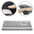 Mechanical Keyboard Wrist Rest Memory Foam Mouse Pad, Size : L (Grey)