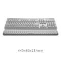 Mechanical Keyboard Wrist Rest Memory Foam Mouse Pad, Size : L (Grey)