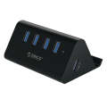 ORICO SHC-U3 ABS Material Desktop 4 Ports USB 3.0 HUB with Phone / Tablet Holder & 1m USB Cable &...