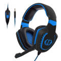 SADES AH-28 3.5mm Plug Wire-controlled Noise Reduction E-sports Gaming Headset with Retractable M...
