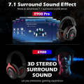 EKSA E900DL Standard 3D Surround Gaming Wire-Controlled Head-mounted USB Luminous Gaming Headset ...