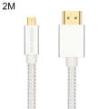 ULT-unite Gold-plated Head HDMI Male to Micro HDMI Male Nylon Braided Cable, Cable Length: 2m(Sil...