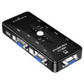 KSW-401V 4 VGA + 3 USB Ports to VGA KVM Switch Box with Control Button for Monitor, Keyboard, Mou...