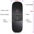 W1 Wireless QWERTY 57-Keys Keyboard 2.4G Air Mouse Remote Controller with LED Indicator for Andro...