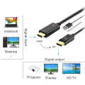 H147 HDMI Male + USB 2.0 Male to DisplayPort Male Adapter Cable, Length1.8m