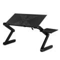 Portable 360 Degree Adjustable Foldable Aluminium Alloy Desk Stand with Mouse Pad for Laptop / No...