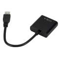External Graphics Card Converter Cable USB3.0 to VGA, Resolution: 720P(Black)