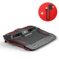 SSRQ-021S Red Light + Adapter Version Flank Glowing Dual-fan Laptop Radiator Two-speed Adjustable...