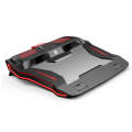SSRQ-021S Red Light Version Flank Glowing Dual-fan Laptop Radiator Two-speed Adjustable Computer ...