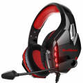 Soulbytes S11 USB + 3.5mm 4 Pin Adjustable LED Light Gaming Headset with Mic (Red)