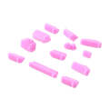 13 in 1 Universal Silicone Anti-Dust Plugs for Laptop(Pink)