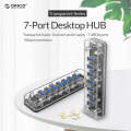 ORICO F7U 7 x USB 3.0 Ports 5Gbps Fast Transmission Desktop HUB with Blue LED Indicator Light (Tr...