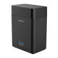 ORICO DS200C3 3.5 inch 2 Bay Magnetic-type USB-C / Type-C Hard Drive Enclosure with Blue LED Indi...