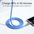 Mech Series 6A 120W USB to Type-C 180-degree Metal Plug Fast Charging Cable, Length: 1.8m(Blue)