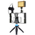 [US Warehouse] PULUZ 4 in 1 Vlogging Live Broadcast LED Selfie Light Smartphone Video Rig Kits wi...