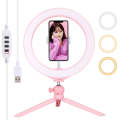 PULUZ 10.2 inch 26cm Selfie Beauty Light + Desktop Tripod Mount USB 3 Modes Dimmable LED Ring Vlo...