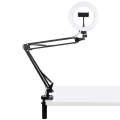 PULUZ 7.9 inch 20cm Ring Curved Light + Desktop Arm Stand USB 3 Modes Dimmable Dual Color Tempera...